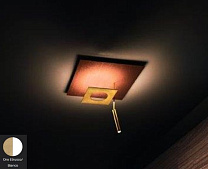 PETRA  PLAFONIERA 66x66 25,2+13W 2700K ORO  ETRUSCO -BIANCO