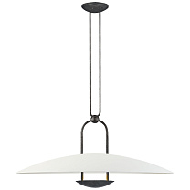 Cara Large Sculpted Pendant бронза с гипсовым белым абажуром