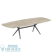 EXES СТОЛ 300X120CM АЛЮМИНИЕВЫЕ НОЖКИ АНТРАЦИТ - СТОЛЕШНИЦА СТОЛА CERAMIC TRAVERTINO Royal Botania