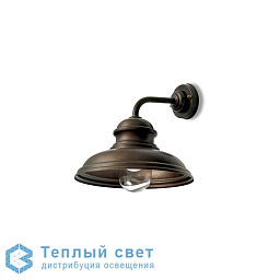 настенный уличный светильник с коротким кронштейном и полусферическим плафоном