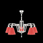 Люстра Hightech 12 Maytoni никель-красный M1-05-WM-LMP-O-26