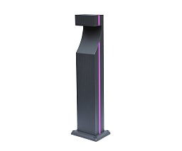 Уличный светильник-столбик Kink Light Келси с розовой подсветкой 09205-F(220V),16(10)