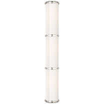 Bleeker Triple Bath Sconce полированный никель с белым стеклом