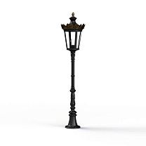 Louvre N° 8; one-piece clear glass E27 105W; Dark black