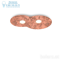 A1336.12.1.VinCu Kolarz Circle потолочный светильник с двумя круглыми плафонами медного цвета