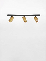 Gold Aluminium Sandy Black Base LED GU10 3x10 Watt 100-240Volt IP20 Bulb Excluded L:60 W:6 H:13.7 cm
