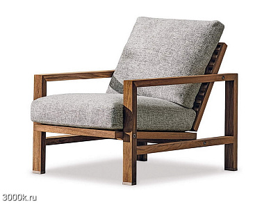 Quadrado Садовое кресло из тикового дерева с подлокотниками Minotti