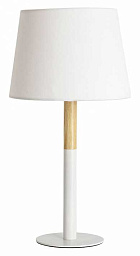 A2102LT-1WH Arte Lamp Connor настольная лампа с текстильным абажуром на деревянной ножке