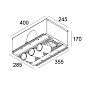 100073 9200 B Delta Light SPLITBOX 3 Spy Focus Lp встраиваемый точечный светильник — фото 1