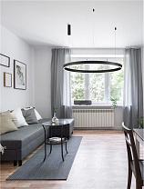 Dimmable by Remote Control 2700-6000K Sandy Black Aluminium & Acrylic LED 72 Watt 220-240 Volt 5250Lm IP20 D: 120 H: 250 cm