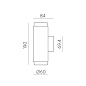 A3989100NN ACB Lux настенный светильник (бра) 16/3989-2 IP20, черный, черный глянцевый — фото 2