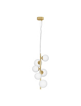 Opal Glass Matt Gold Metal LED G9 6x5 Watt 100-240Volt IP20 Bulb Excluded L: 28 W: 23 H: 120 cm
