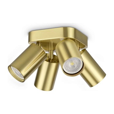 Потолочный светильник Dynamite PL4 ROUND Ideal Lux 371306, латунь