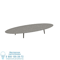 STYLETTO НИЗКИЙ СТОЛ ДЛЯ ГОСТИНОЙ 320X140CM АЛЮМИНИЕВЫЕ НОЖКИ БРОНЗОВАЯ КЕРАМИЧЕСКАЯ СТОЛЕШНЯ CEPPO DOLOMITICA Royal Botania