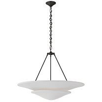Mollino Large Tiered Chandelier бронза с гипсовым белым абажуром