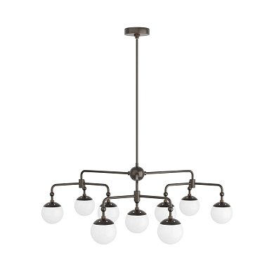 Люстра Arteriors Utica, английская бронза и матовое стекло