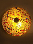 Fiery Mosaic Glass And Brass Flush Mount Ceiling Lamp потолочный светильник FOS Lighting Zenith-Verka-CL2