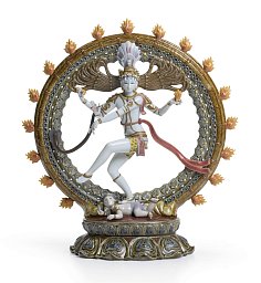 Фарфоровая скульптура танцующего Шивы в кольце пламени Shiva Nataraja Lladro, лимитированная серия 01001947