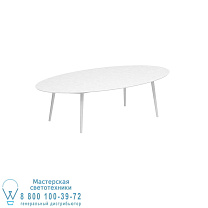 НИЗКИЙ ОБЕДЕННЫЙ СТОЛ STYLETTO 250X130CM АЛЮМИНИЕВЫЕ НОЖКИ БЕЛЫЙ КЕРАМИЧЕСКАЯ СТОЛЕШНИЦА БЕЛЫЙ Royal Botania