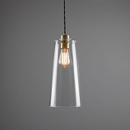 MLP415 Mullan Lighting Malang подвесной одноламповый светильник с вытянутым прозрачным стеклянным плафоном