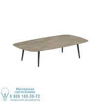 ВЫСОКИЙ СТОЛ STYLETTO LOUNGE 220x120CM, АЛЮМИНИЕВЫЕ НОЖКИ, АНТРАЦИТОВАЯ КЕРАМИЧЕСКАЯ СТОЛЕШНИЦА TERRA SABBIA Royal Botania