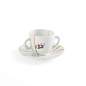 SE09641 Seletti Kintsugi Фарфоровая кофейная чашка + тарелка №1 — фото 1