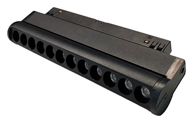 магнитный трековый светильник линейный 12Вт черного цвета для магнитного трека 48V