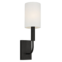 Brianna Sconce состаренное железо с льняным абажуром
