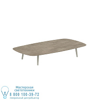 STYLETTO LOW LOUNGE TABLE 220x120CM ALU LEGS ГРИБНАЯ КЕРАМИЧЕСКАЯ СТОЛЕШНИЦА TERRA SABBIA Royal Botania