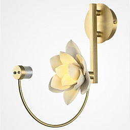 MAGNOLIA-WALL01 Imperiumloft Magnolia настенный светильник-бра с металлическим рожком и цветочным плафоном