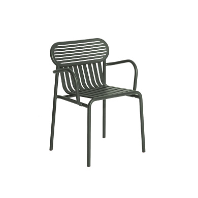 M0740318 WEEK-END Petite Friture Обеденный стул с подлокотниками садовый металлический зеленый