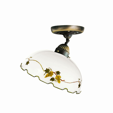 потолочный светильник латунный с круглым плафоном