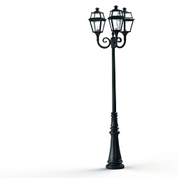 148010008 Roger Pradier Place Des Vosges уличный фонарный столб тёмно-зелёного цвета с четырьмя плафонами