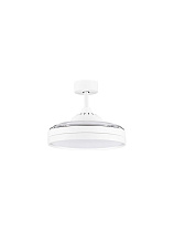 Matt White Metal & ABS 6 Speeds DC Motor 40 Watt <50 dB 220-240Volt LED 36 Watt 4100Lm IP20 3000-4000-6500K CCT by Remote Control Blades L: 42