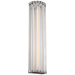 CHD2926PN-CG Visual Comfort Kean настенное бра с цилиндрическим корпусом из стеклянных трубок и никелевым основанием