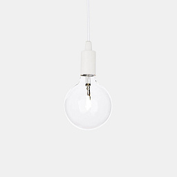 113302 Ideal lux Edison подвесной светильник с прозрачной лампой и белым патроном на проводе