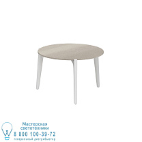 СТОЛИК TEA TIME Ø 60CM H40 WHITE CERAMIC TAUPE GREY Royal Botania