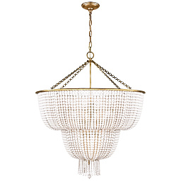 ARN5104HAB-CG Visual Comfort Jacqueline подвесная двухъярусная люстра с множеством стеклянных бусин