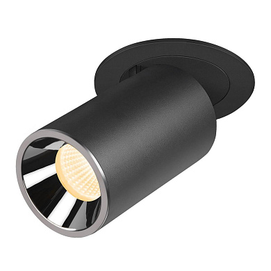 1006998 SLV NUMINOS® PROJECTOR M светильник встраиваемый 500мА 17.5Вт с LED 3000K, 1550лм, 40°, черный/хром