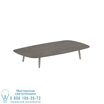 НИЗКИЙ СТОЛ STYLETTO LOUNGE 220x120CM, АЛЮМИНИЕВЫЕ НОЖКИ, ПЕСОЧНАЯ КЕРАМИКА, СТОЛЕШНИЦА TERRA MARRONE Royal Botania