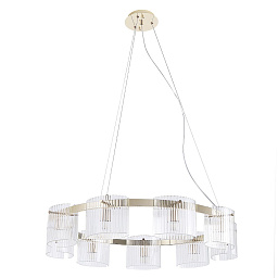 ENCANTO SP9 Crystal Lux ENCANTO подвесная люстра с круговой рамой и стеклянными плафонами в современном дизайне