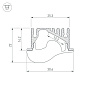 019270 Arlight Профиль с экраном ALU-ASYMETRIC-2000 ANOD+FROST LENS — фото 1