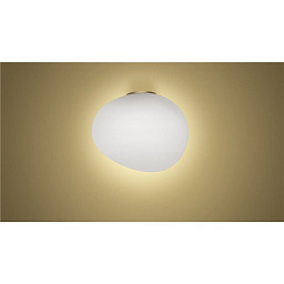FN168015MG2_10 Foscarini Gregg настенный светильник с округлым плафоном из выдувного стекла с мягкой подсветкой