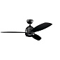 52" Vassar Fan Satin Black люстра-вентилятор 330002SBK Kichler — фото 1