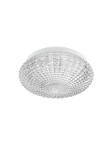 Clear Glass White Metal LED E27 · 2x12 Watt 100-240 Volt IP44 Bulb Excluded D: 30 H: 12 cm