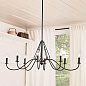 Freesia 8 Light Oval Chandelier Textured Black люстра 52457BKT Kichler — фото 4