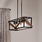 Barrington 32" 5  Light Linear Chandelier Distressed Black and Aged Faux Wood люстра 82345 Kichler