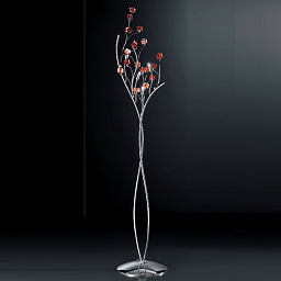 371/4P ALABASTER RED IDL Dado торшер с красными стеклянными декоративными элементами