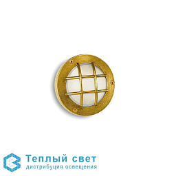 187 Moretti Luce Cocci уличный настенный светильник с круглой решеткой и стеклянным рассеивателем
