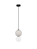 Light Gray Porcelain & Glossy Opal Glass Matt Black Metal Base LED 6Watt 220-240Volt 360Lm IP20 3000K D:18 H:239 cm